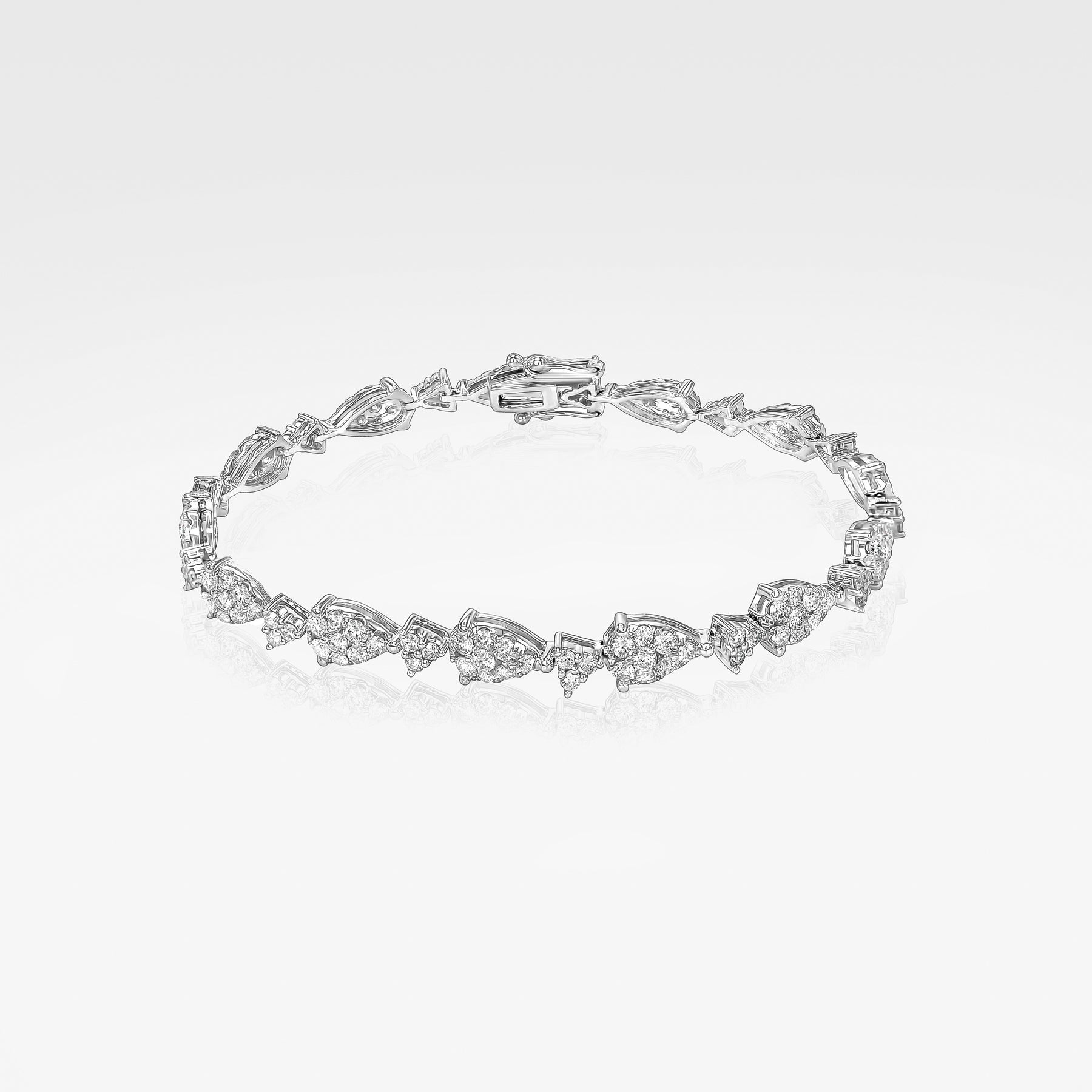 Pear Shape Illusion Tennis Bracelet