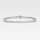 Lab Grown Pear Bezel Tennis Bracelet